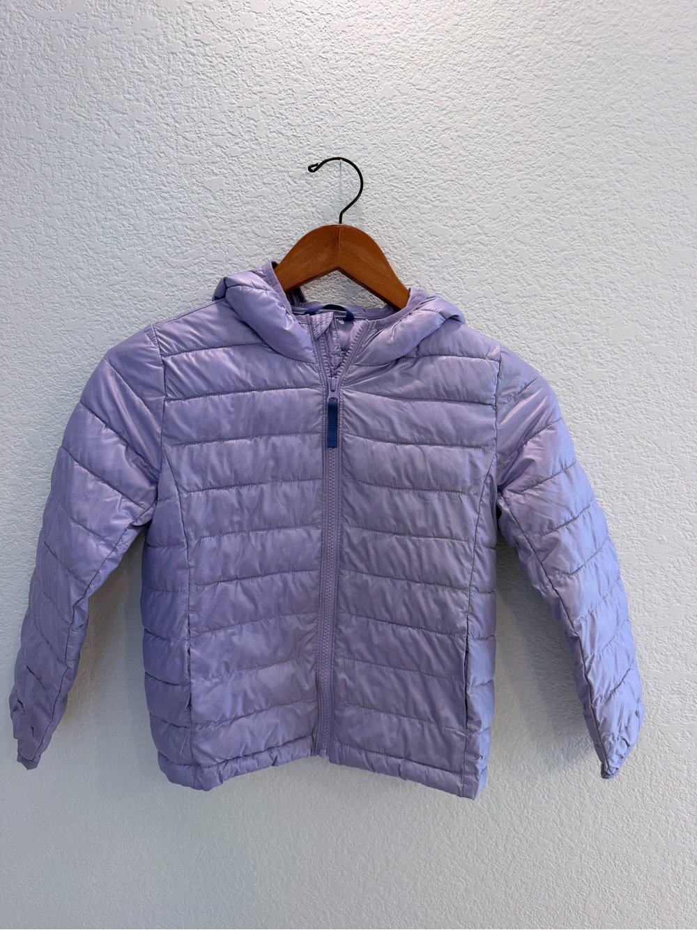 Primary Light Lavender Quilted Hooded Puffer Jacket